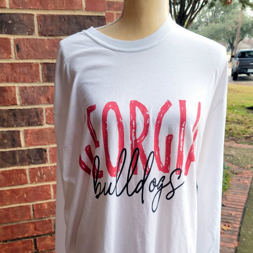 Comfort Colors Georgia Bulldogs Long Sleeve Shirt, Gameday Shirt, Boutique NWT